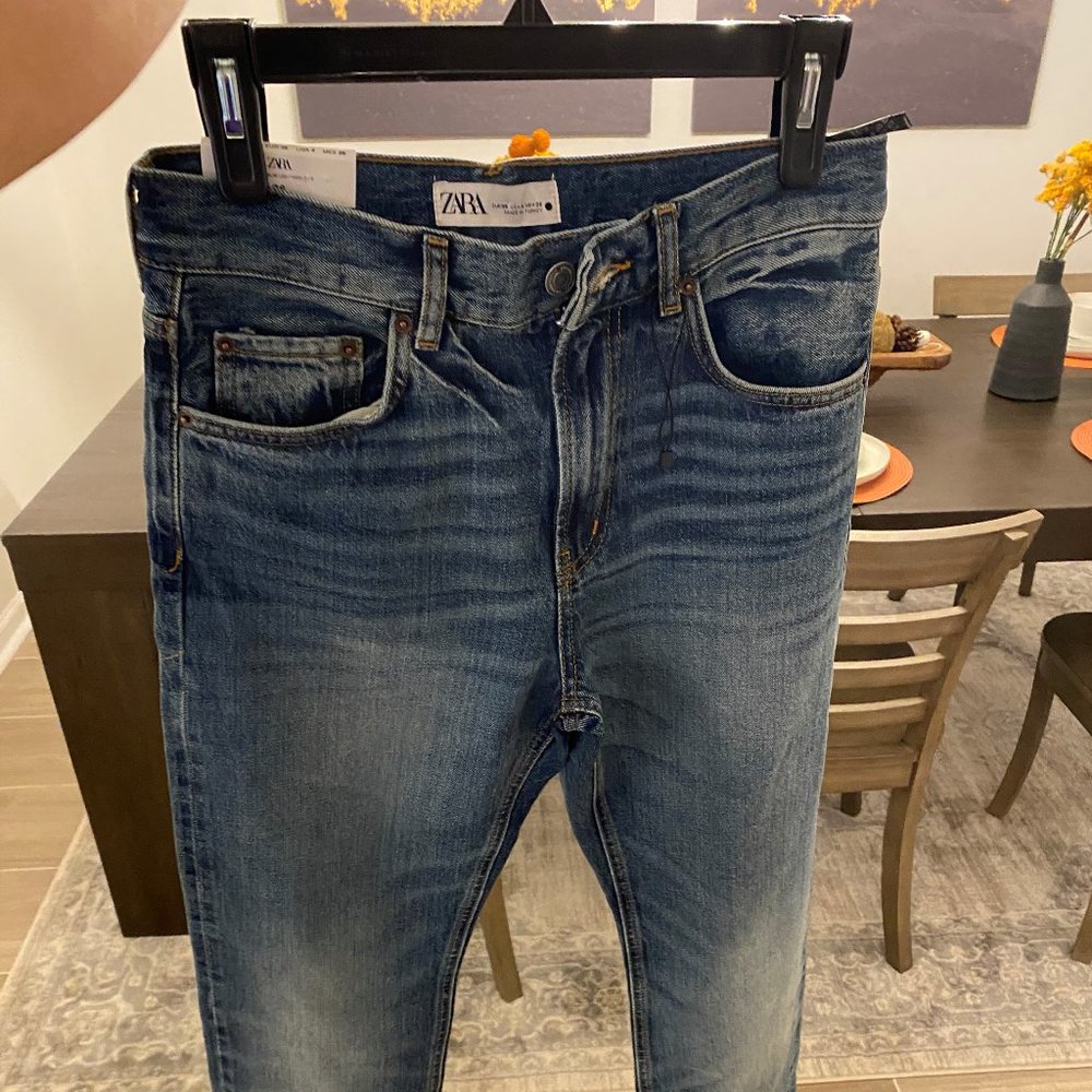UNWORN ZARA ZW THE SELVEDGE JEANS